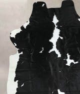Black and White X-Large Brazilian Cowhide Rug 7'0"H x 6'1"W #A41206 by Hudson Hides