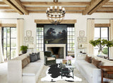 Black and White X-Large Brazilian Cowhide Rug 7'0"H x 6'1"W #A41206 by Hudson Hides