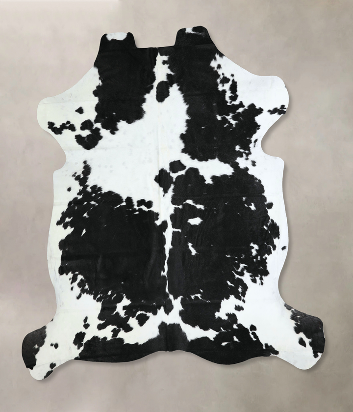 Black and White XX-Large Brazilian Cowhide Rug 7'5"H x 7'1"W #A41207 by Hudson Hides