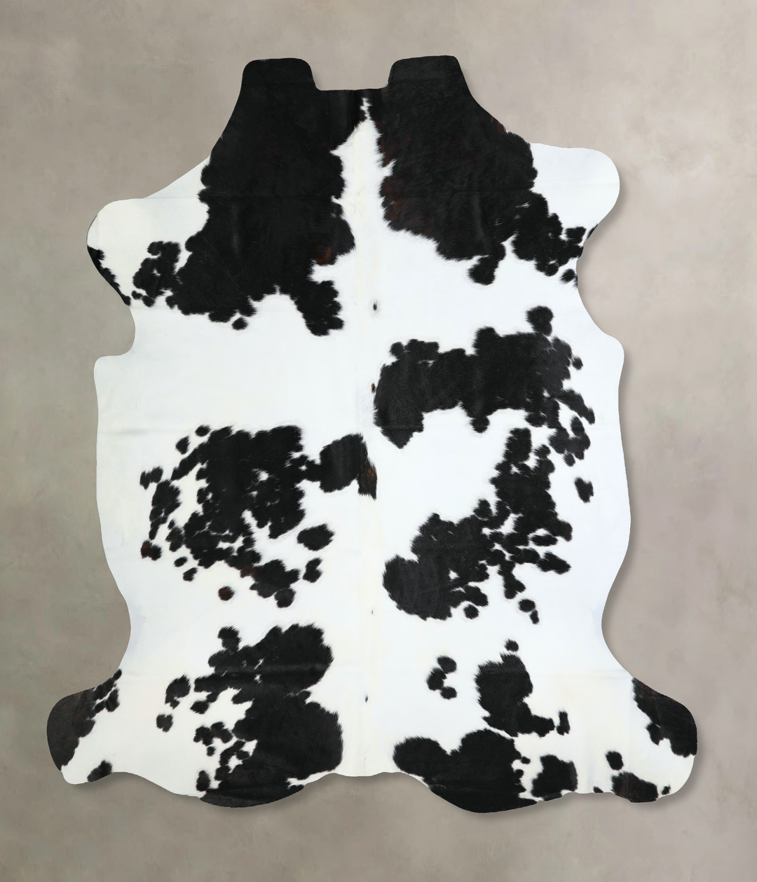 Black and White X-Large Brazilian Cowhide Rug 7'1"H x 6'7"W #A41208 by