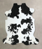 Black and White X-Large Brazilian Cowhide Rug 7'1