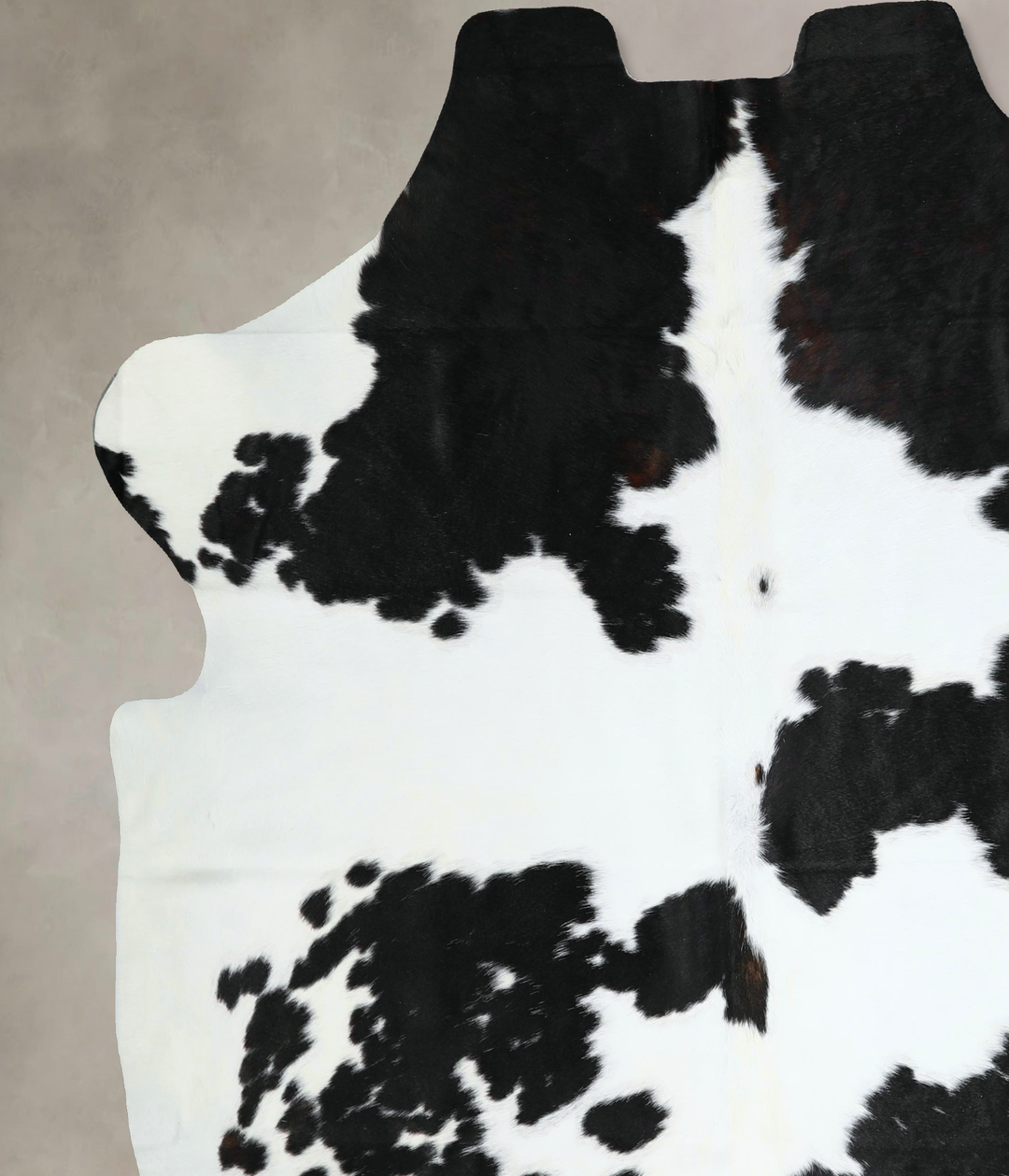Black and White X-Large Brazilian Cowhide Rug 7'1"H x 6'7"W #A41208 by