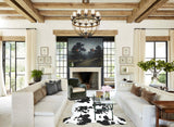 Black and White X-Large Brazilian Cowhide Rug 7'1"H x 6'7"W #A41208 by Hudson Hides