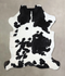 Black and White X-Large Brazilian Cowhide Rug 7'1