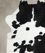 Black and White X-Large Brazilian Cowhide Rug 7'1"H x 6'7"W #A41209 by Hudson Hides