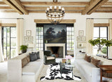 Black and White X-Large Brazilian Cowhide Rug 7'1"H x 6'7"W #A41209 by Hudson Hides