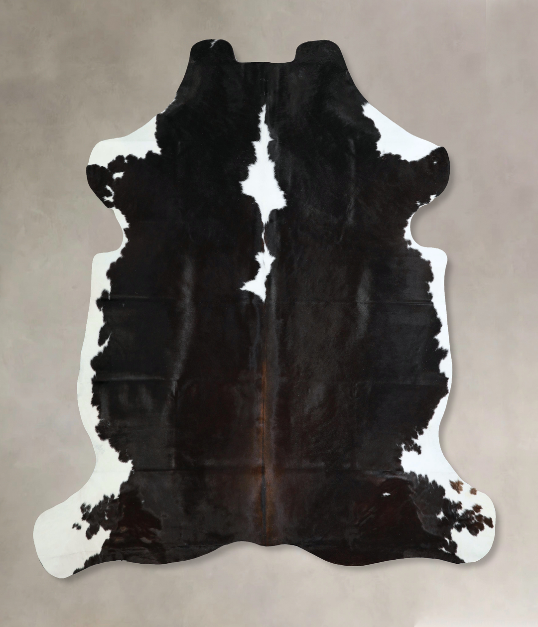 Black and White X-Large Brazilian Cowhide Rug 7'2"H x 6'8"W #A41210 by