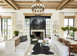 Black and White X-Large Brazilian Cowhide Rug 7'2"H x 6'8"W #A41210 by Hudson Hides