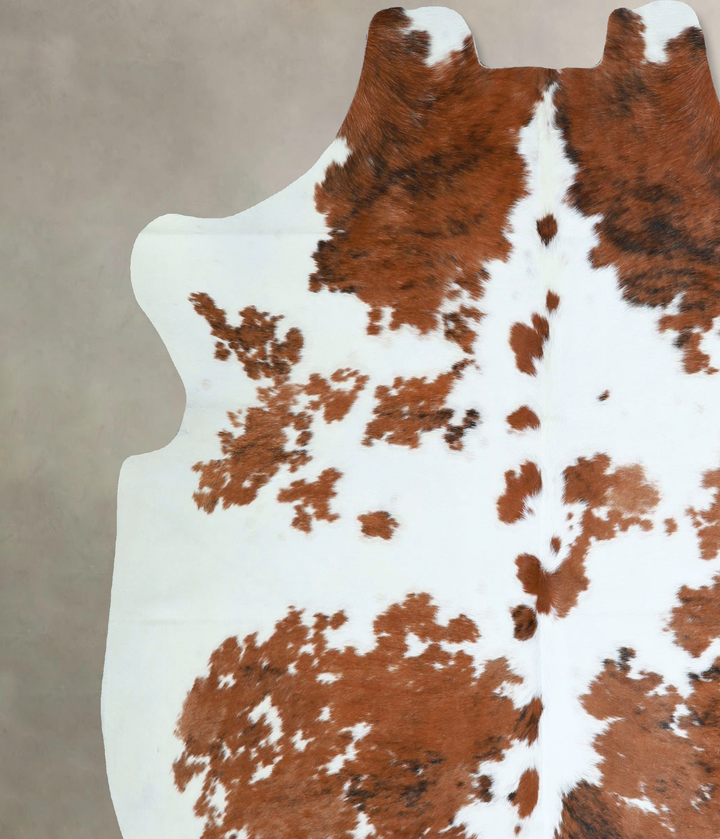 Tricolor X-Large European Cowhide Rug 6'10"H x 6'5"W #A41212 by Hudson Hides
