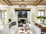 Tricolor X-Large European Cowhide Rug 6'10"H x 6'5"W #A41212 by Hudson Hides