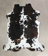 Tricolor X-Large European Cowhide Rug 6'9"H x 6'2"W #A41213 by Hudson Hides