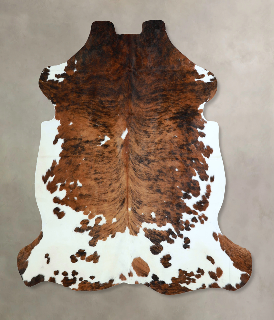 Tricolor X-Large European Cowhide Rug 6'7"H x 6'2"W #A41214 by Hudson Hides