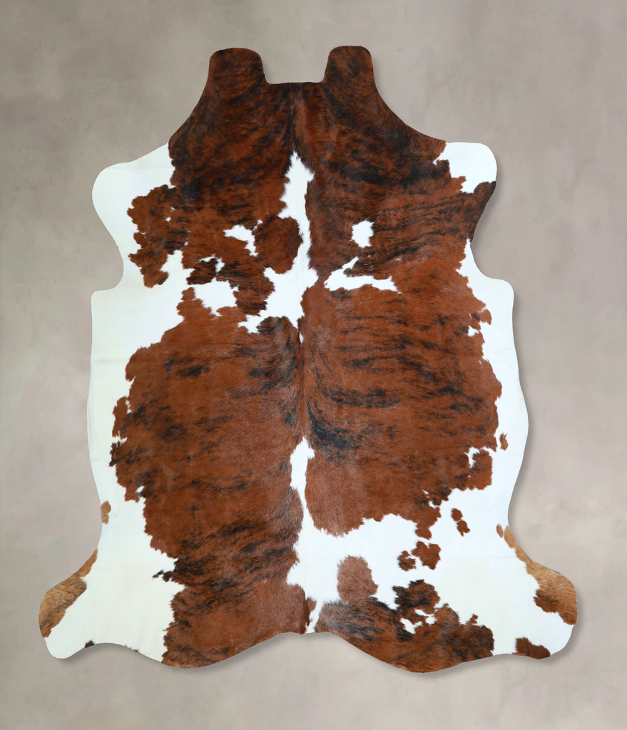 Tricolor X-Large European Cowhide Rug 6'9"H x 6'8"W #A41215 by Hudson Hides