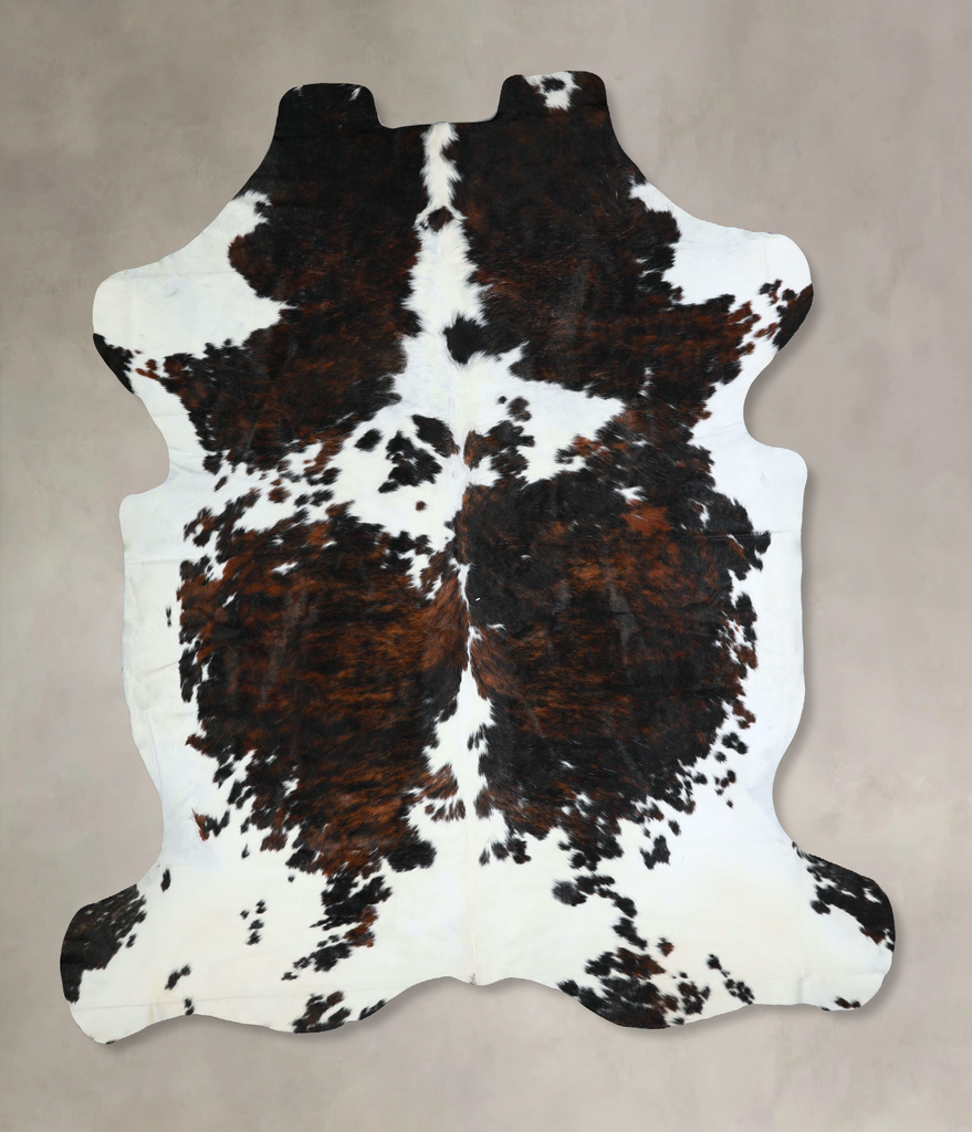 Tricolor XX-Large European Cowhide Rug 7'9"H x 7'2"W #A41216 by Hudson Hides