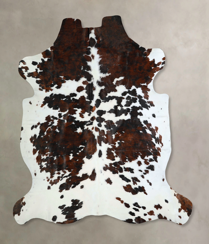 Tricolor X-Large European Cowhide Rug 7'4"H x 6'8"W #A41220 by Hudson Hides