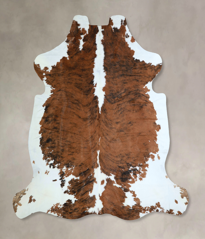 Tricolor X-Large European Cowhide Rug 6'10"H x 6'9"W #A41221 by Hudson Hides