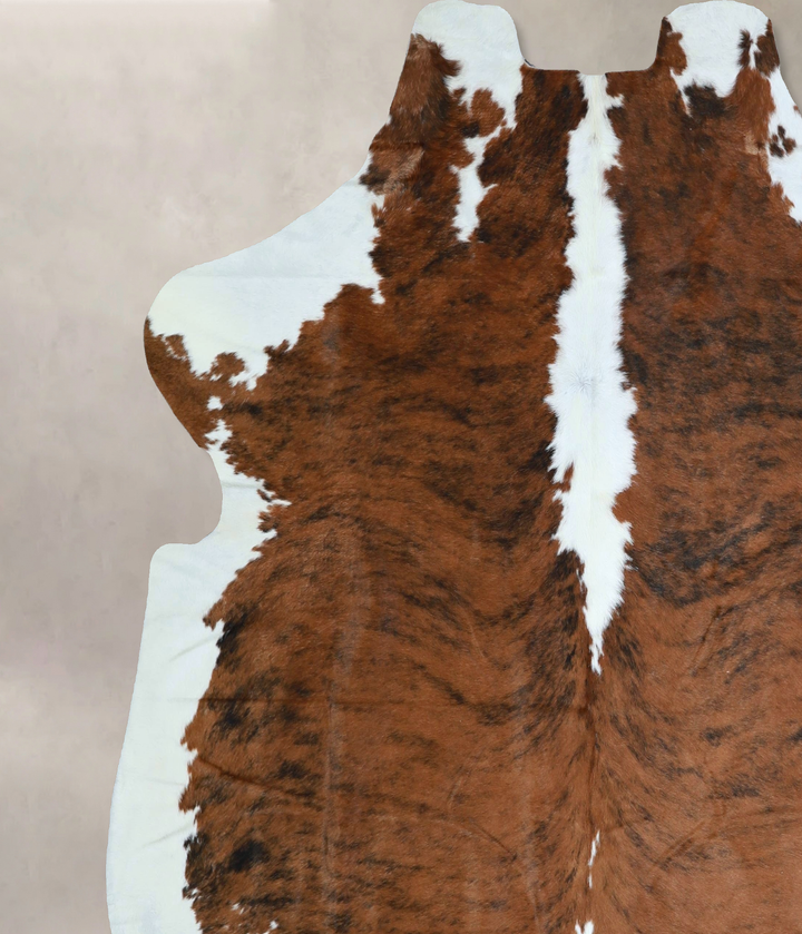 Tricolor X-Large European Cowhide Rug 6'10"H x 6'9"W #A41221 by Hudson Hides