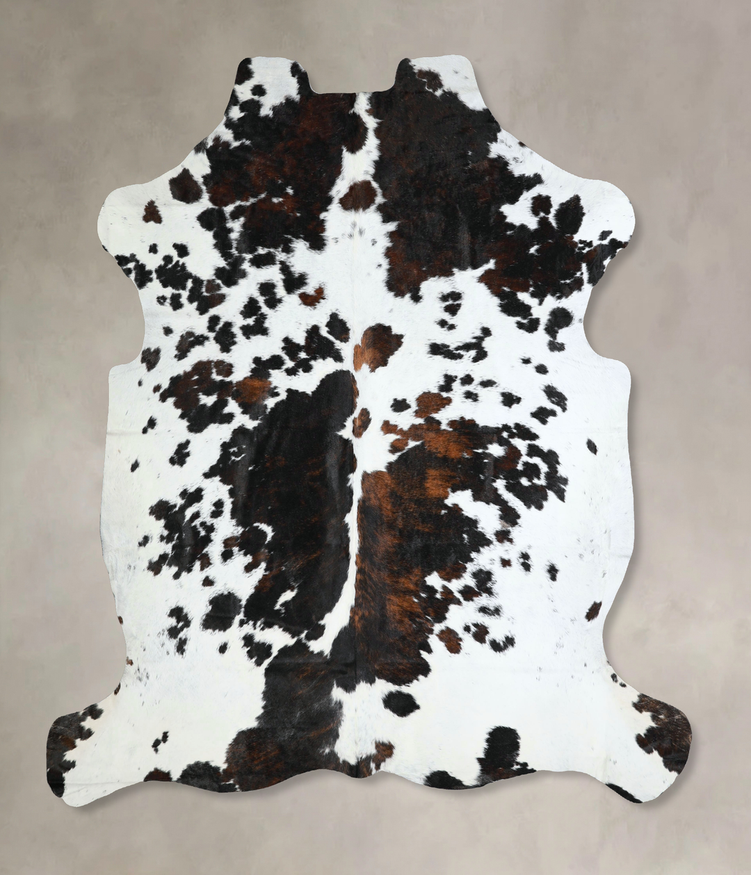 Tricolor X-Large European Cowhide Rug 7'2"H x 6'9"W #A41222 by Hudson 