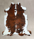 Tricolor X-Large European Cowhide Rug 6'10"H x 6'5"W #A41223 by Hudson Hides
