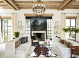 Tricolor X-Large European Cowhide Rug 6'10"H x 6'5"W #A41223 by Hudson Hides