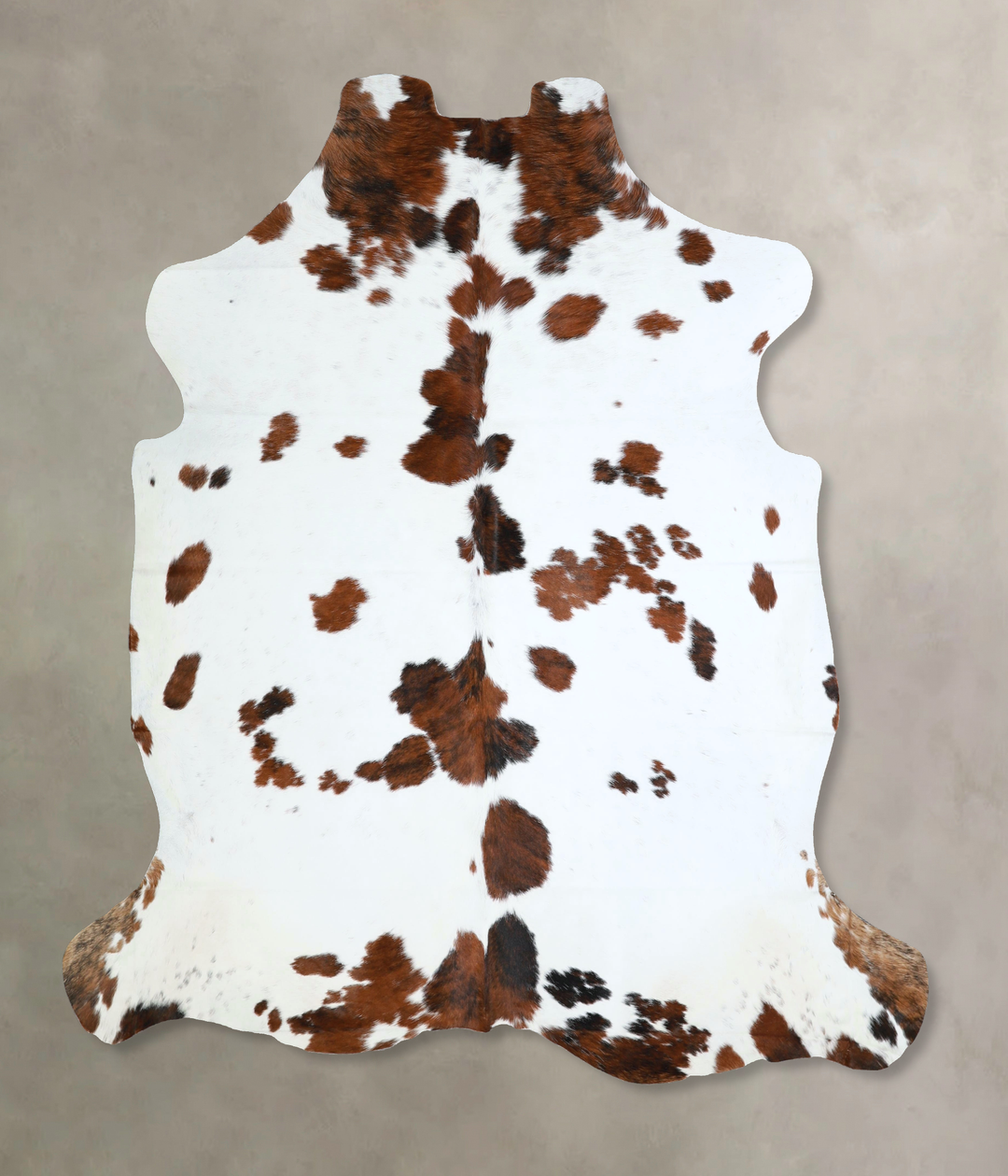 Tricolor X-Large European Cowhide Rug 7'2"H x 6'7"W #A41225 by Hudson 