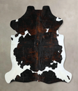 Tricolor X-Large European Cowhide Rug 7'2"H x 6'11"W #A41226 by Hudson Hides