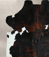 Tricolor X-Large European Cowhide Rug 7'2"H x 6'11"W #A41226 by Hudson Hides