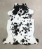 Black and White X-Large Brazilian Cowhide Rug 6'7