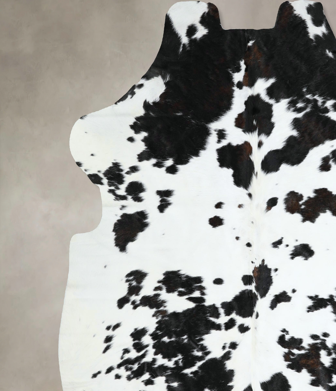 Black and White X-Large Brazilian Cowhide Rug 6'7"H x 6'5"W #A41231 by