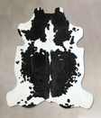 Black and White X-Large Brazilian Cowhide Rug 6'6"H x 6'8"W #A41232 by Hudson Hides