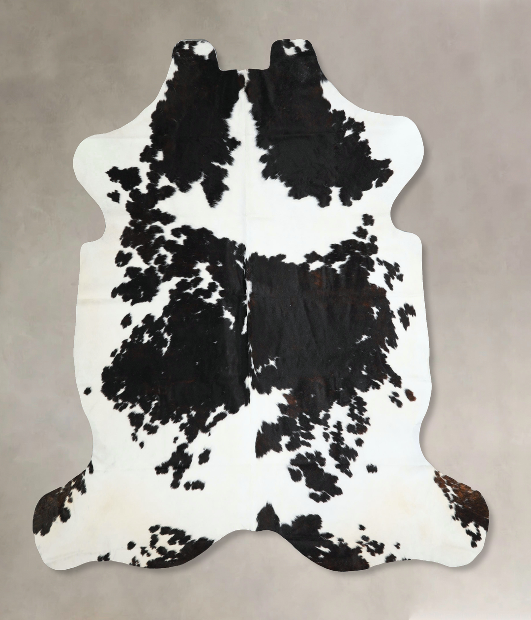 Black and White X-Large Brazilian Cowhide Rug 6'9"H x 6'7"W #A41235 by