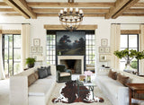 Tricolor X-Large European Cowhide Rug 6'5"H x 6'4"W #A41239 by Hudson Hides