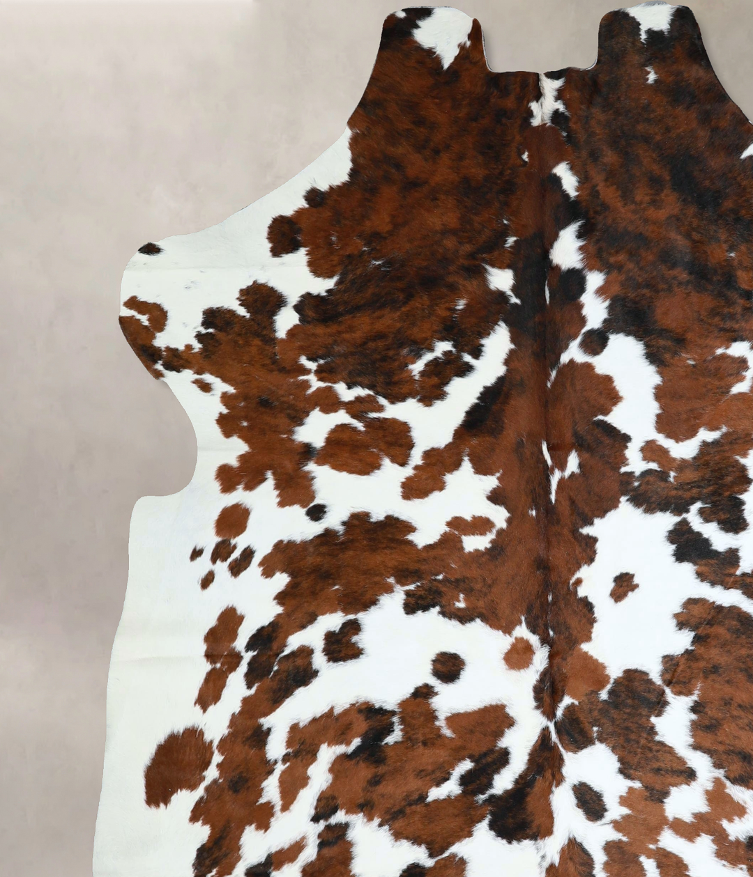 Tricolor X-Large European Cowhide Rug 7'5"H x 6'6"W #A41241 by Hudson 