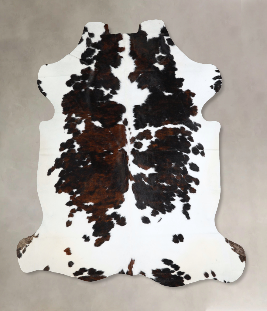 Tricolor X-Large European Cowhide Rug 7'5"H x 6'8"W #A41248 by Hudson Hides