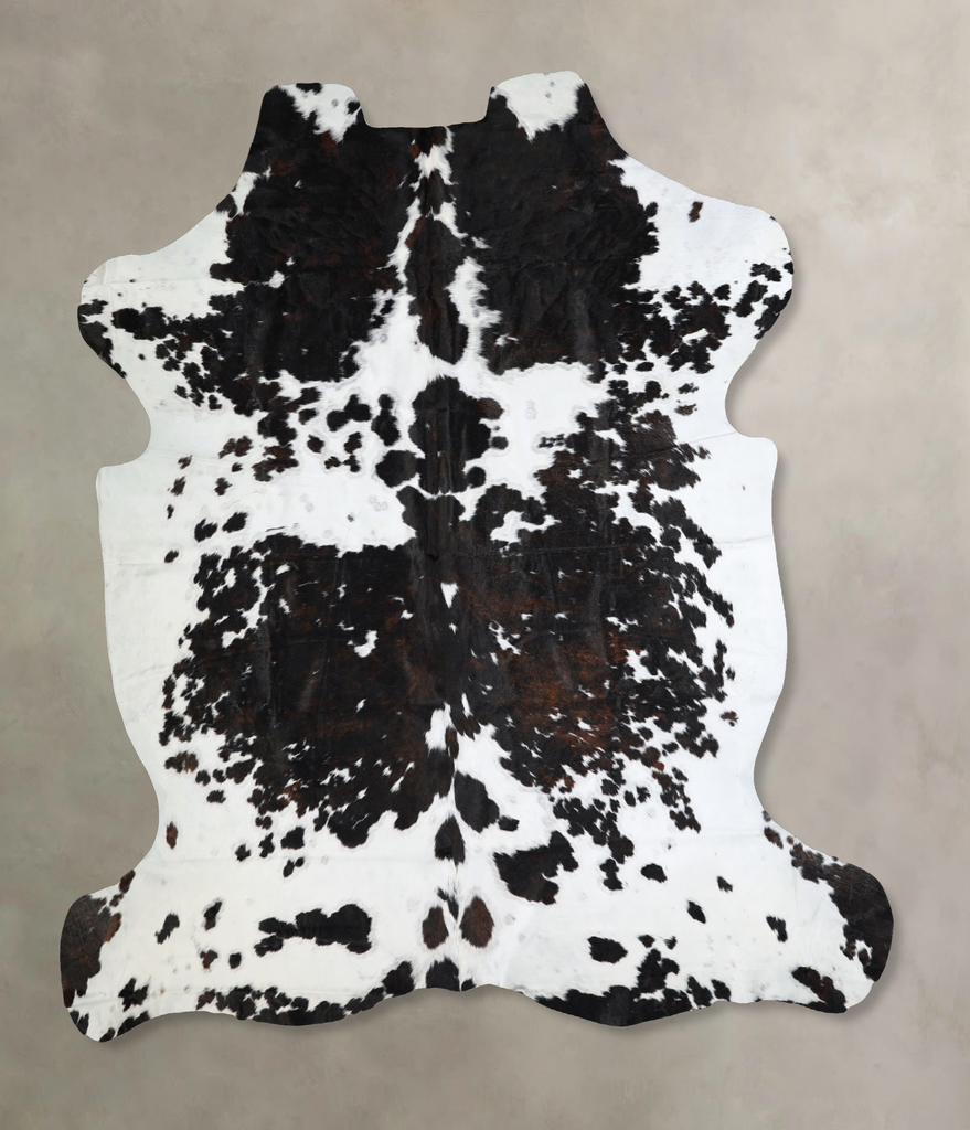 Tricolor XX-Large European Cowhide Rug 7'2"H x 7'0"W #A41251 by Hudson Hides