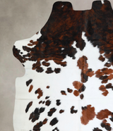 Tricolor X-Large European Cowhide Rug 6'11"H x 6'7"W #A41252 by Hudson Hides