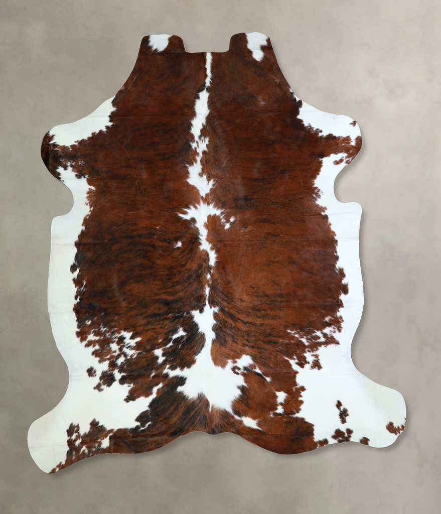 Tricolor X-Large European Cowhide Rug 7'5"H x 6'7"W #A41253 by Hudson Hides