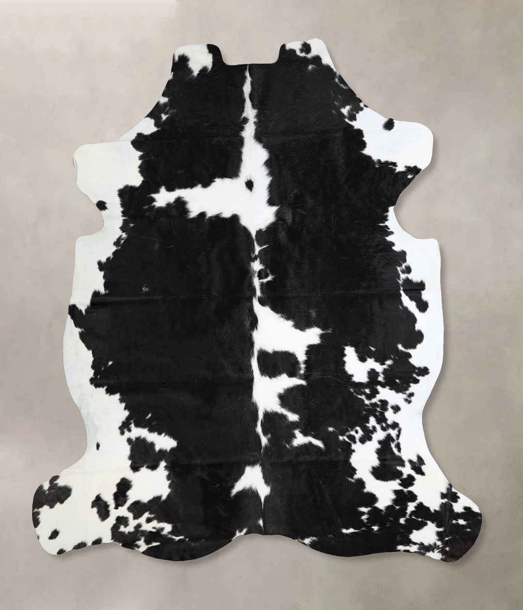 Black and White X-Large Brazilian Cowhide Rug 6'9"H x 6'4"W #A41257 by