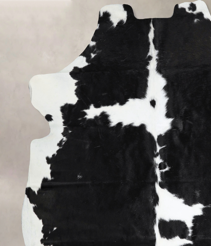Black and White X-Large Brazilian Cowhide Rug 6'9"H x 6'4"W #A41257 by Hudson Hides