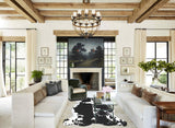 Black and White X-Large Brazilian Cowhide Rug 6'9"H x 6'4"W #A41257 by Hudson Hides