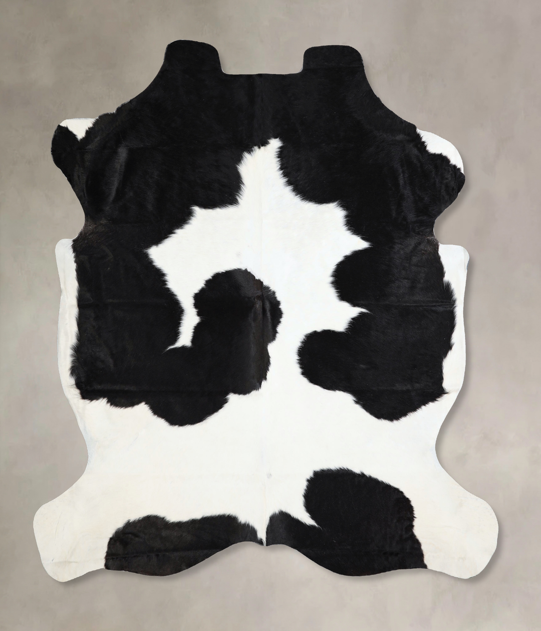 Black and White X-Large Brazilian Cowhide Rug 6'7"H x 6'2"W #A41258 by