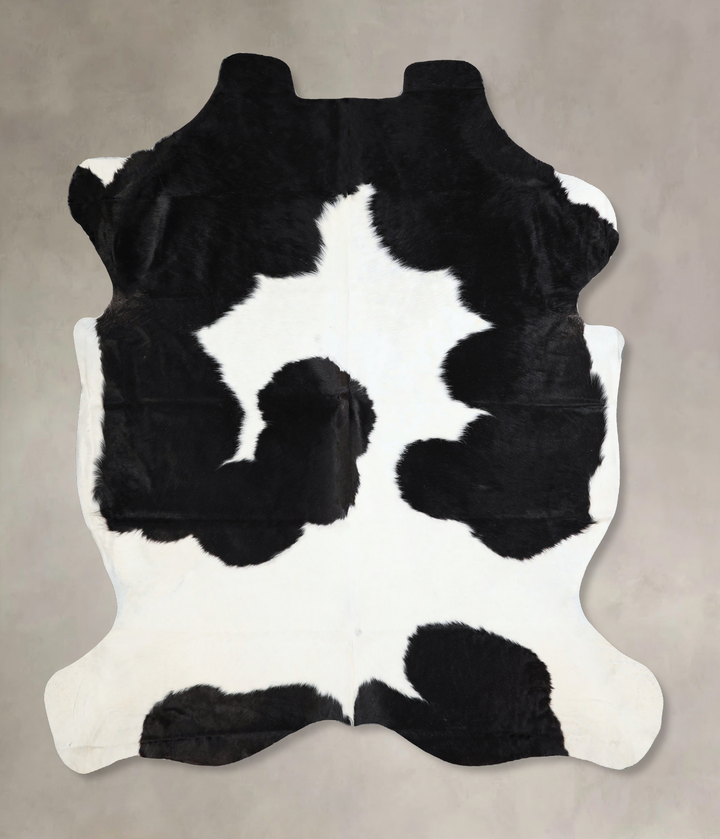 Black and White X-Large Brazilian Cowhide Rug 6'7"H x 6'2"W #A41258 by Hudson Hides