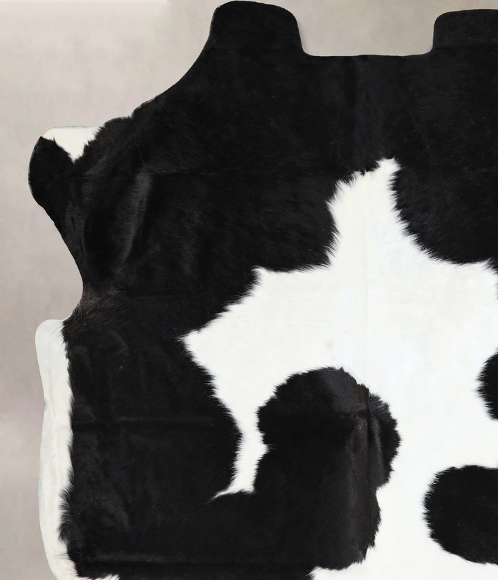 Black and White X-Large Brazilian Cowhide Rug 6'7"H x 6'2"W #A41258 by Hudson Hides