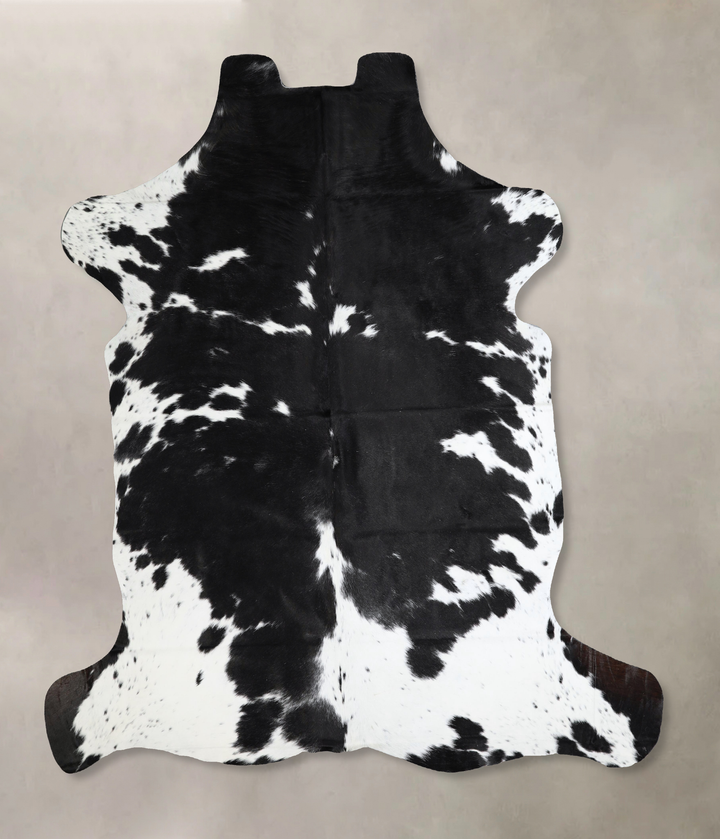 Black and White X-Large Brazilian Cowhide Rug 6'10"H x 6'5"W #A41259 by Hudson Hides