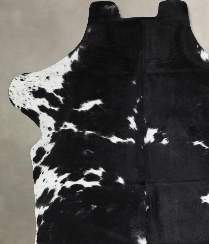 Black and White X-Large Brazilian Cowhide Rug 6'10"H x 6'5"W #A41259 by Hudson Hides