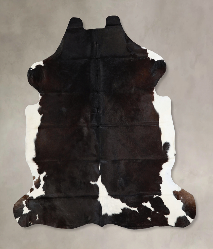 Chocolate and White X-Large Brazilian Cowhide Rug 6'9"H x 6'5"W #A41260 by Hudson Hides