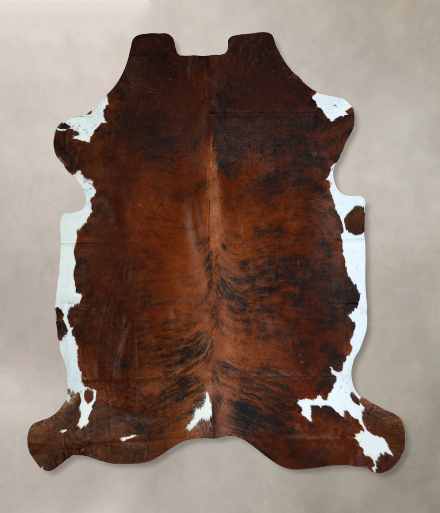 Tricolor X-Large European Cowhide Rug 7'2"H x 6'9"W #A41263 by Hudson Hides