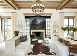 Tricolor X-Large European Cowhide Rug 7'2"H x 6'9"W #A41263 by Hudson Hides