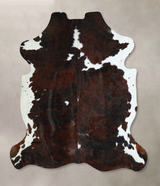 Tricolor X-Large European Cowhide Rug 7'0"H x 6'5"W #A41264 by Hudson Hides