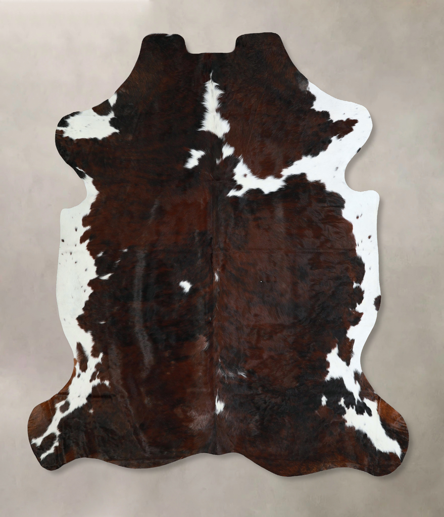 Tricolor X-Large European Cowhide Rug 7'0"H x 6'5"W #A41264 by Hudson Hides